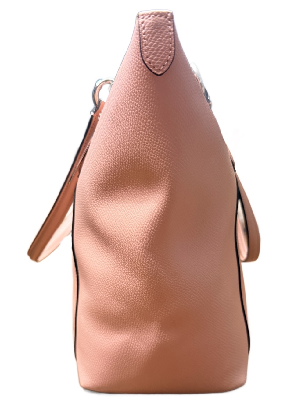 Coach Blush Pink Crossgrain Leather Zip Top Tote Large Shoulder Bag - Picture 4 of 12
